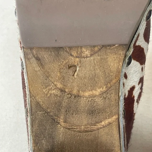 Matisse holly cowhide wood clog size 7 made in Brazil - Picture 7 of 10